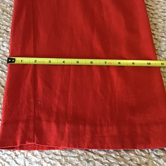 Anthropologie Red Wide Leg Pants with Tie Waist - Picture 9 of 12